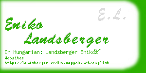 eniko landsberger business card